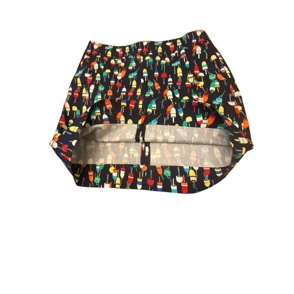 Talbots Navy Nautical Colorful Buoy print size 10 Cruise Vacation Beach - Picture 6 of 11